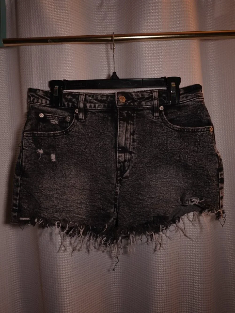 Black Jean Shorts